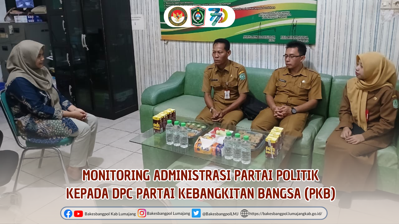Monitoring Administrasi Partai Politik kepada DPC Partai Kebangkitan Bangsa (PKB)