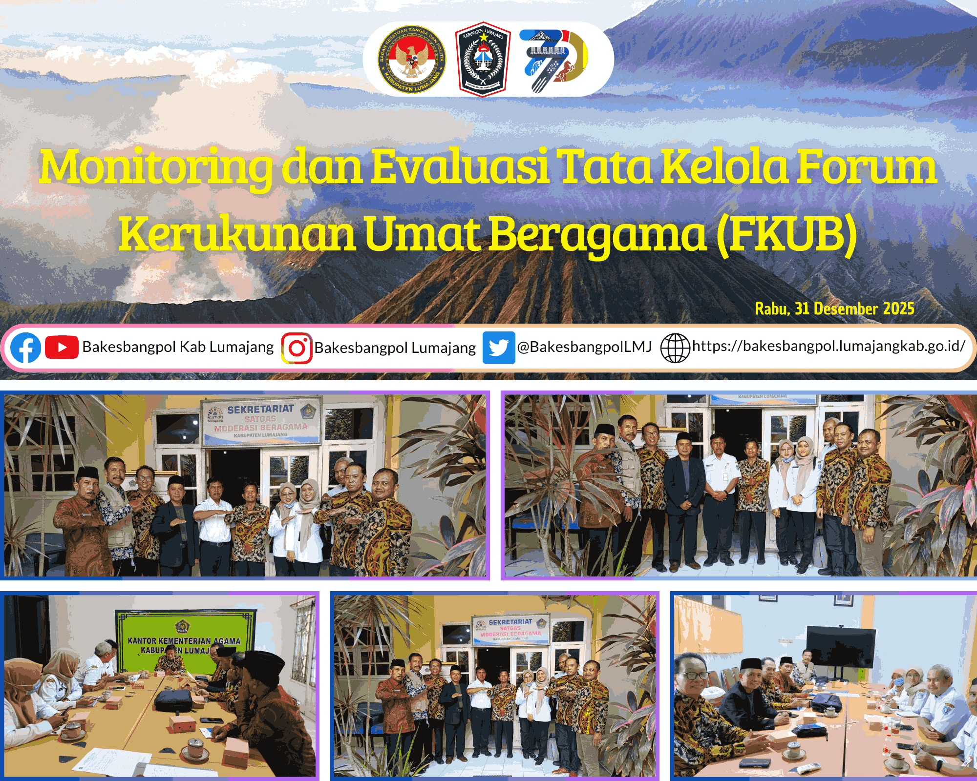 Bakesbangpol Lumajang Laksanakan Monev Program dan SPJ FKUB Tahun 2025