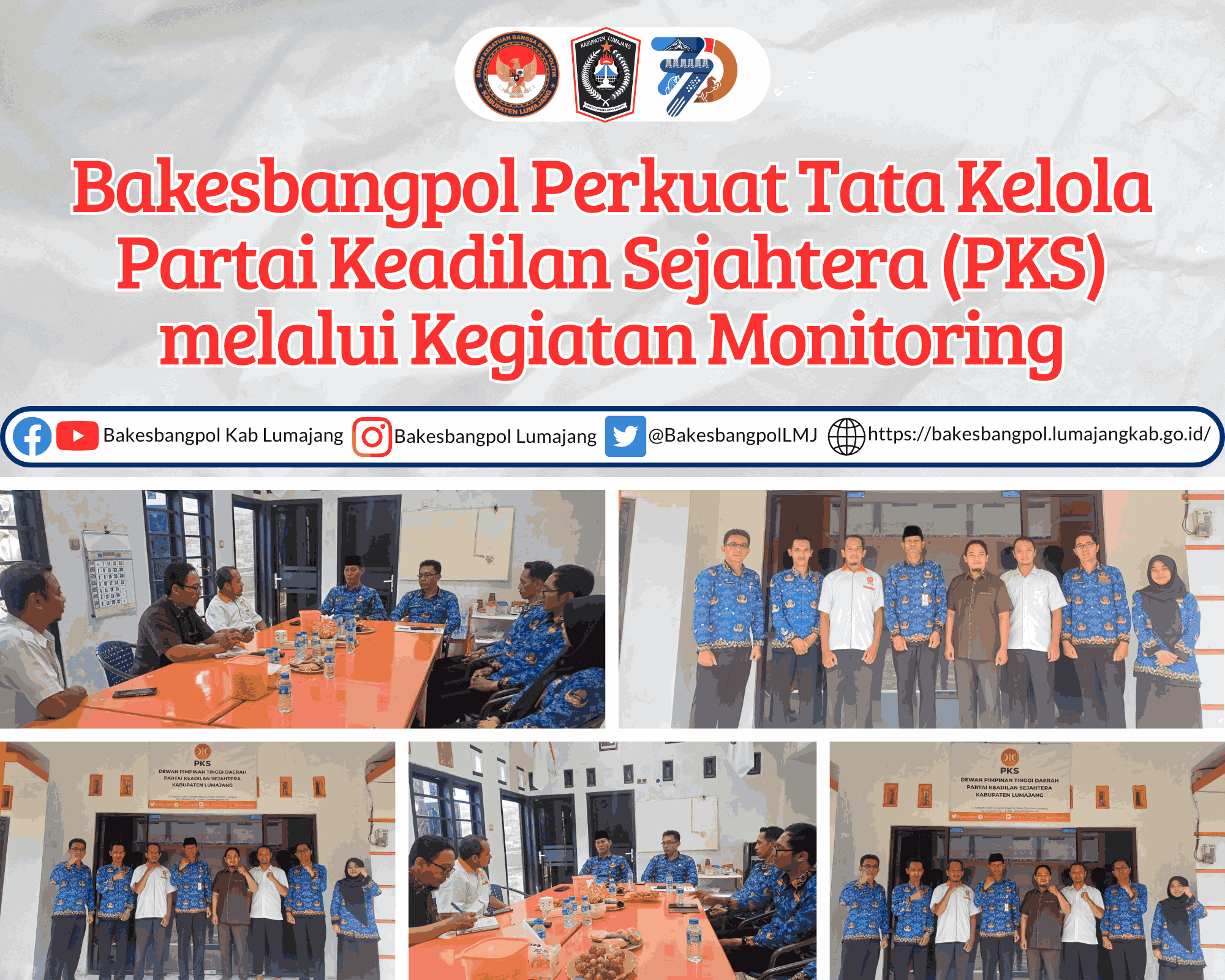 Bakesbangpol Kabupaten Lumajang Laksanakan Monitoring Tata Kelola Partai Keadilan Sejahtera