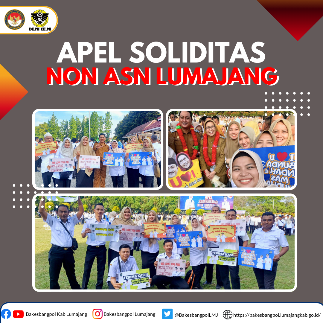 Bakesbangpol Solid! Tenaga Non-ASN Hadir Penuh Semangat di Alun-Alun Lumajang
