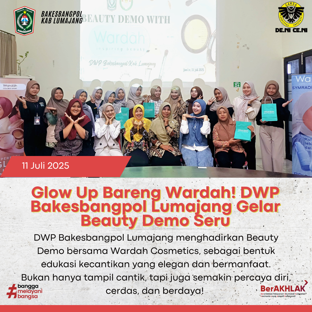 Glow Up Bareng Wardah! DWP Bakesbangpol Lumajang Gelar Beauty Demo 