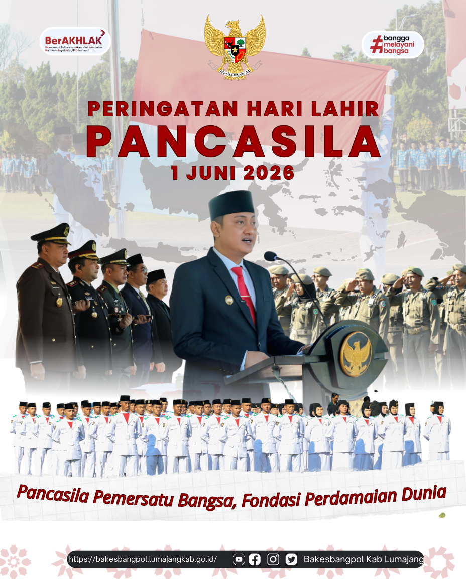 Pancasila Pemersatu Bangsa, Fondasi Perdamaian Dunia: Upacara Peringatan Digelar di Alun-Alun Lumajang