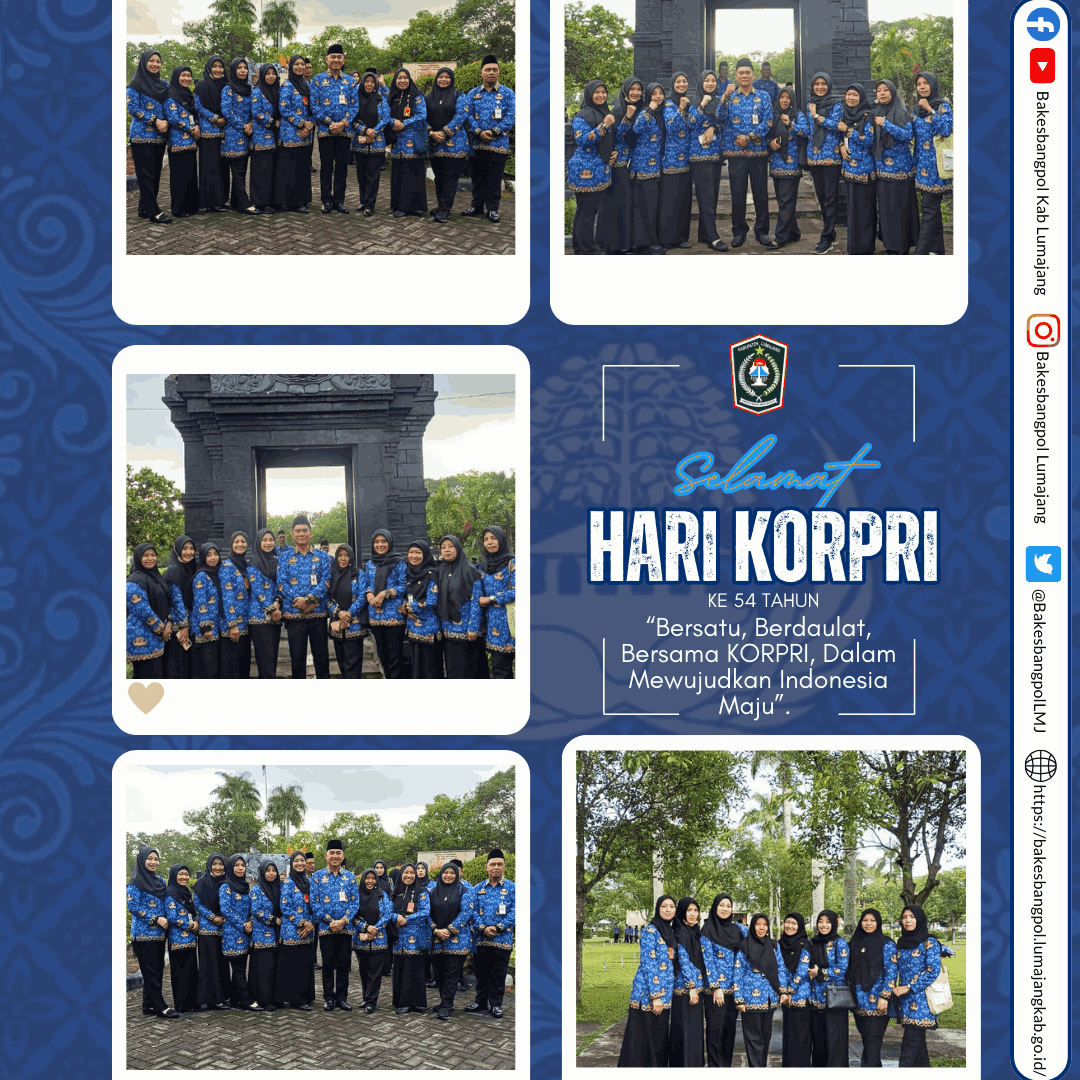 Bakesbangpol Lumajang Ikuti Upacara Ziarah Rombongan Peringati Hari Korpri ke-54