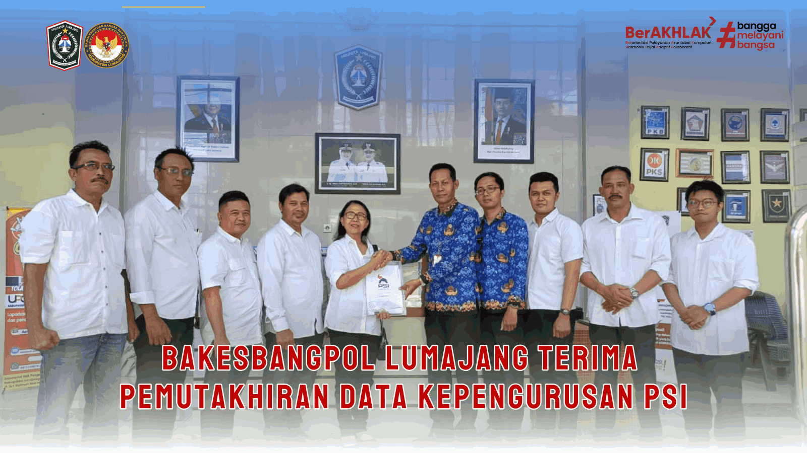 DPD PSI Kab. Lumajang menyerahkan Pemutakhiran Data Kepengurusan